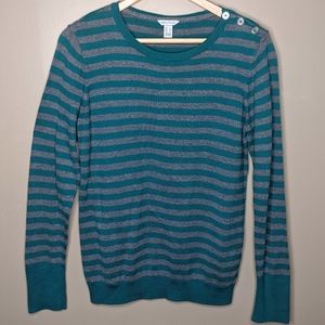 Nautica Striped Nautical Scoop Neck Sweater